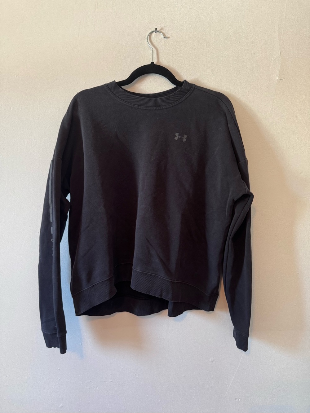 Under Armour Women’s Loose Fit Oversized Crewneck Sweatshirt Black Large